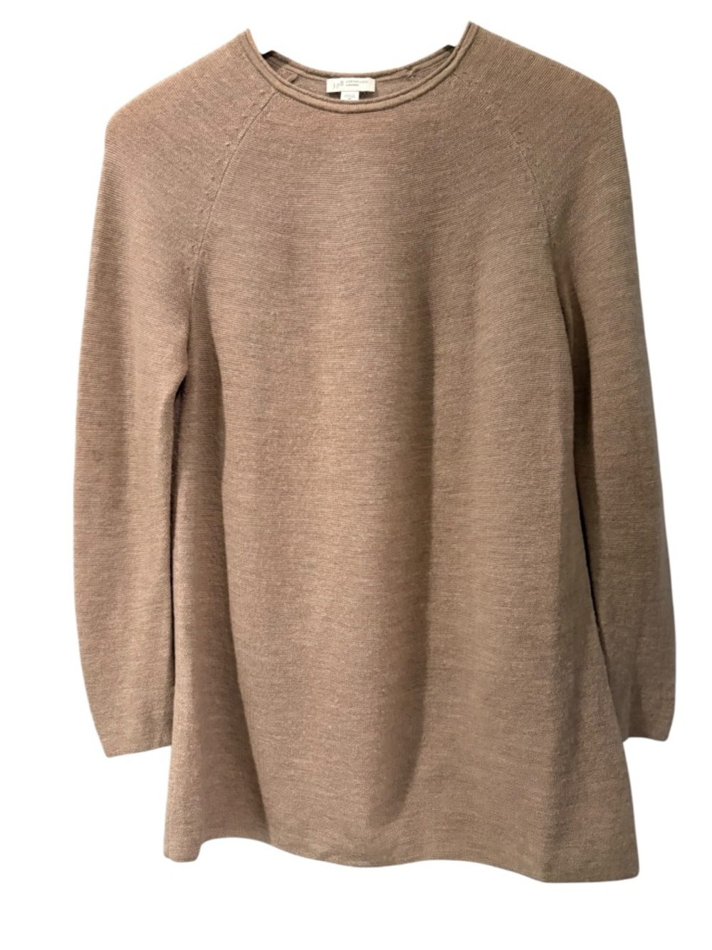 J.Jill Taupe Washable Merino Wool Basic Casual Pullover Sweater XS